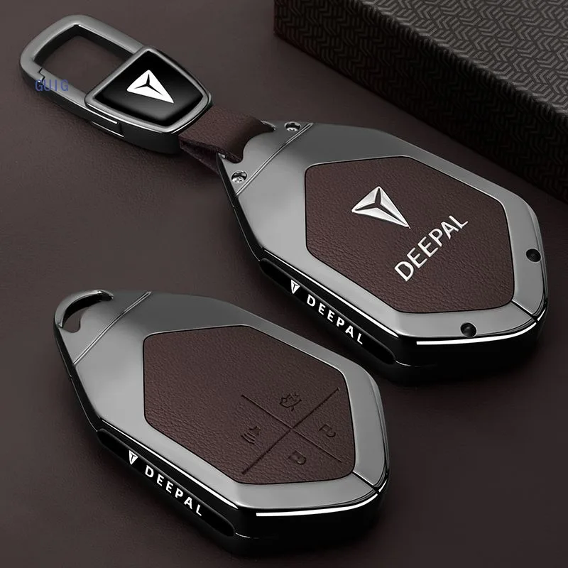 For Changan DEEPAL S07 G318 S09 S05 L07 SL03 Zinc Alloy Car Key Case Fob Cover Shell Ring Holder