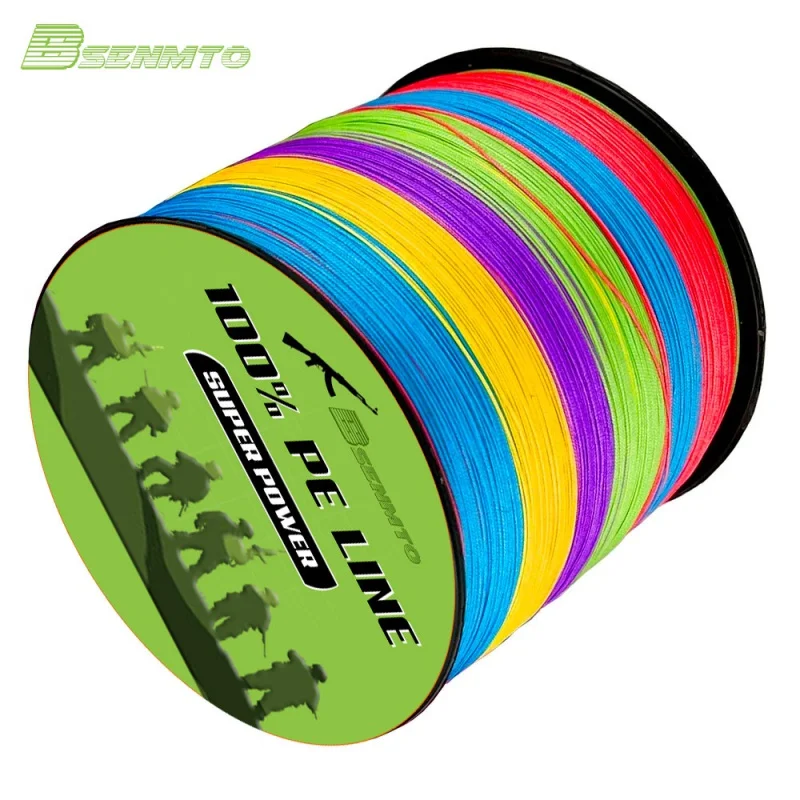 

BSENMTO NEW Fishing Line Super Strong 500M 300M 100M X12 X8 PE Braided Fishing Lines High Strength 12/8 Strands 1000M