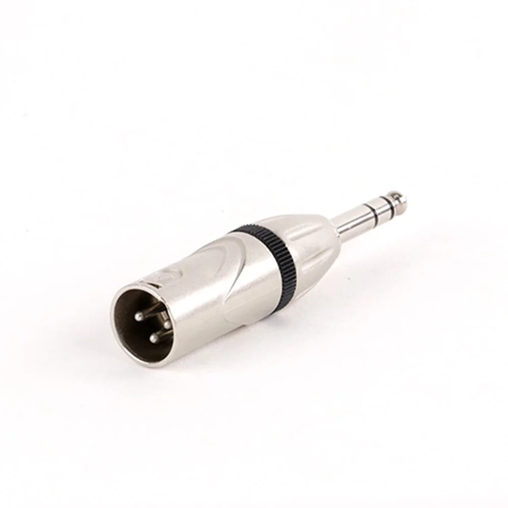 1pc 니켈 접촉 3 핀 XLR 남성/여성 6.35mm 스테레오 남성 플러그 1/4 인치 TRS 어댑터 변환기 커넥터 마이크 믹서