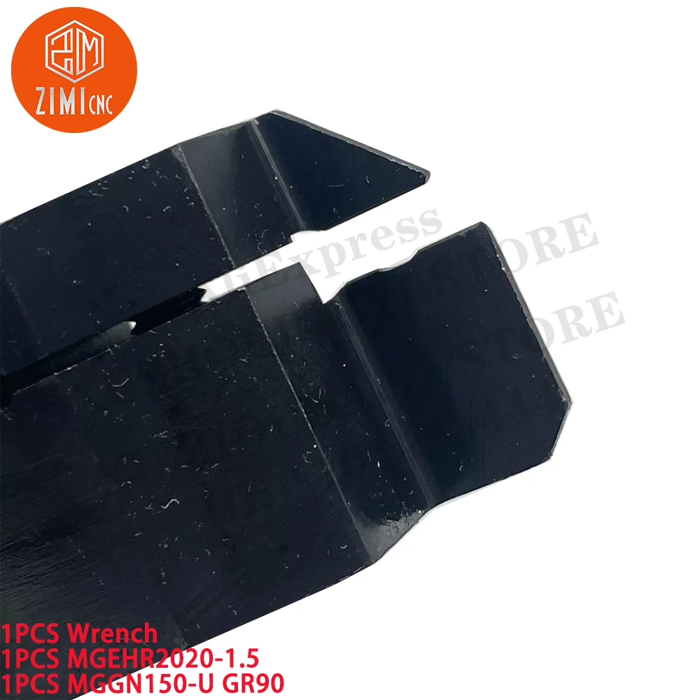 1PCS MGEHR2020-1.5 Suporte de ferramenta de torneamento e ranhura para torno +1pc MGGN150 1,5 mm inserto de ranhura Torno de metal CNC ferramenta de corte mecânica