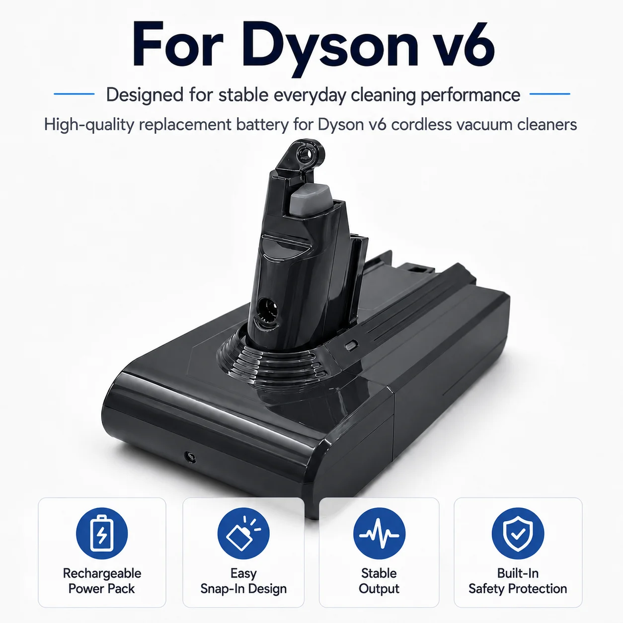 21.6V 16800mAh/28000mAh Replacement Battery for Dyson V6 Fluffy Animal  Absolute SV03 965874 Cordless Vacuum Cleaner