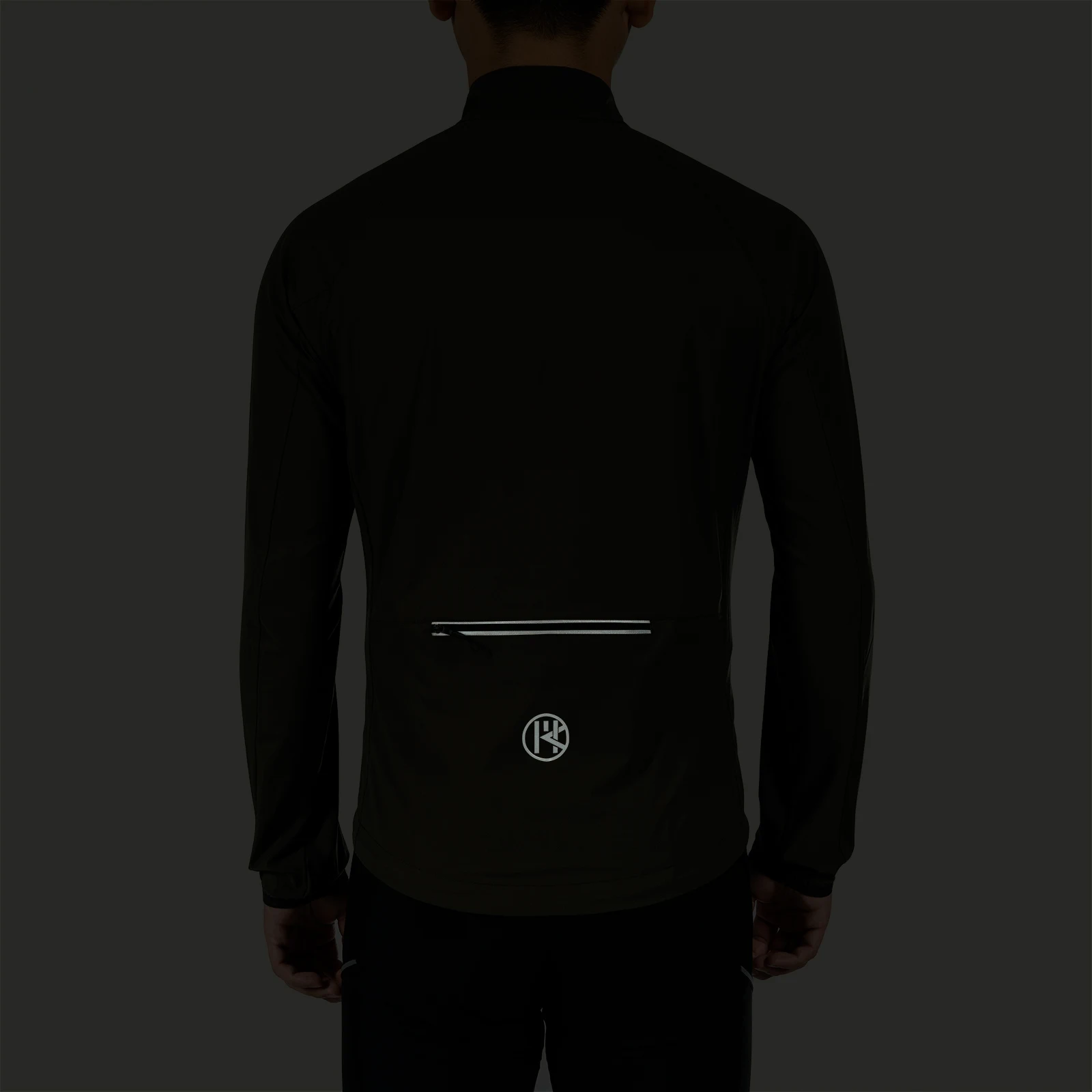 MY KILOMETRE Spring Men's Gravel Wasserdichte Fahrrad-Windjacken Reflektierende Windschutzscheibenjacke Packable Fahrrad-Windjacke – Detail 7