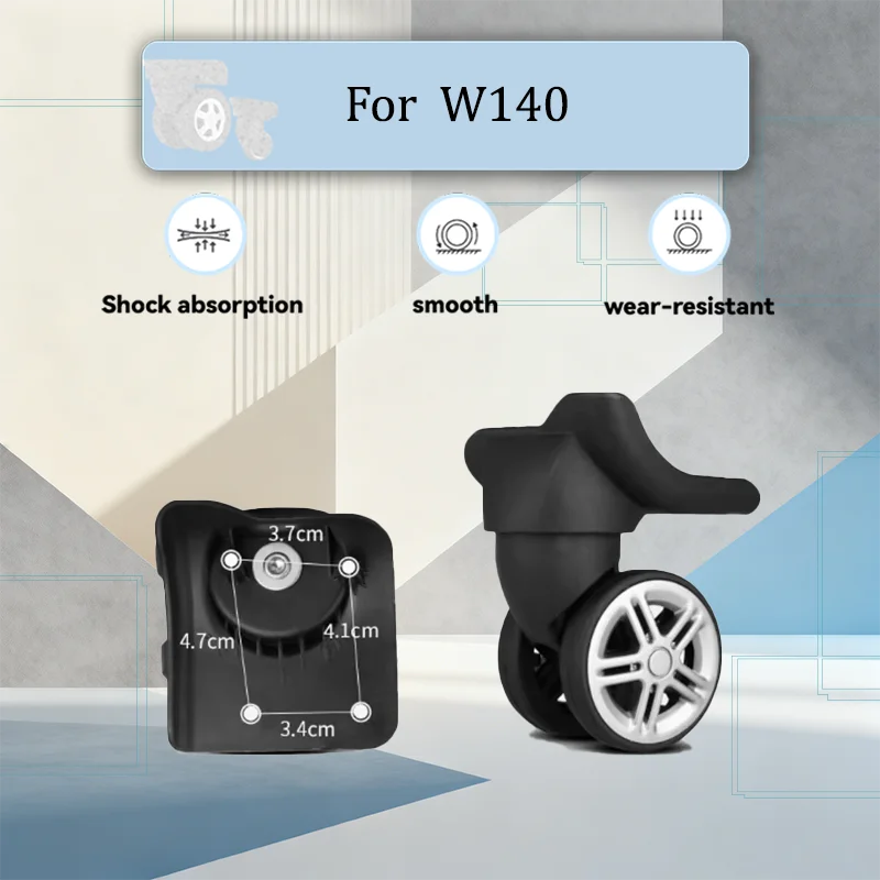 

For W140 Universal Suitcase Wheels Kit 360° Swivel Mute Wear-Resistant Parts For All Luggage