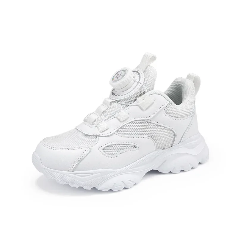 2024 Spring Summer New Little White Shoes Boys Sneakers Girls Breathable and Versatile Non-slip Wear-resistant Running Shoes