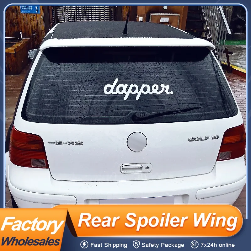 

For Volkswagen VW Golf 4 MK4 1998-2004 Rear Roof Trunk Lid Car Spoiler Wing ABS Plastic Unpainted Black White Carbon Color Wing