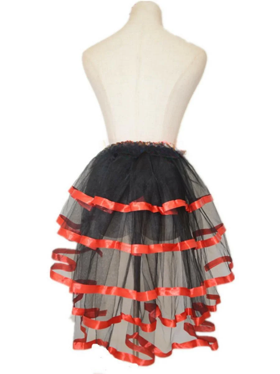 Saia de fantasia de jogo de performance de palco com cinto elástico tamanho orm multicolorido fantasia de halloween material de poliéster