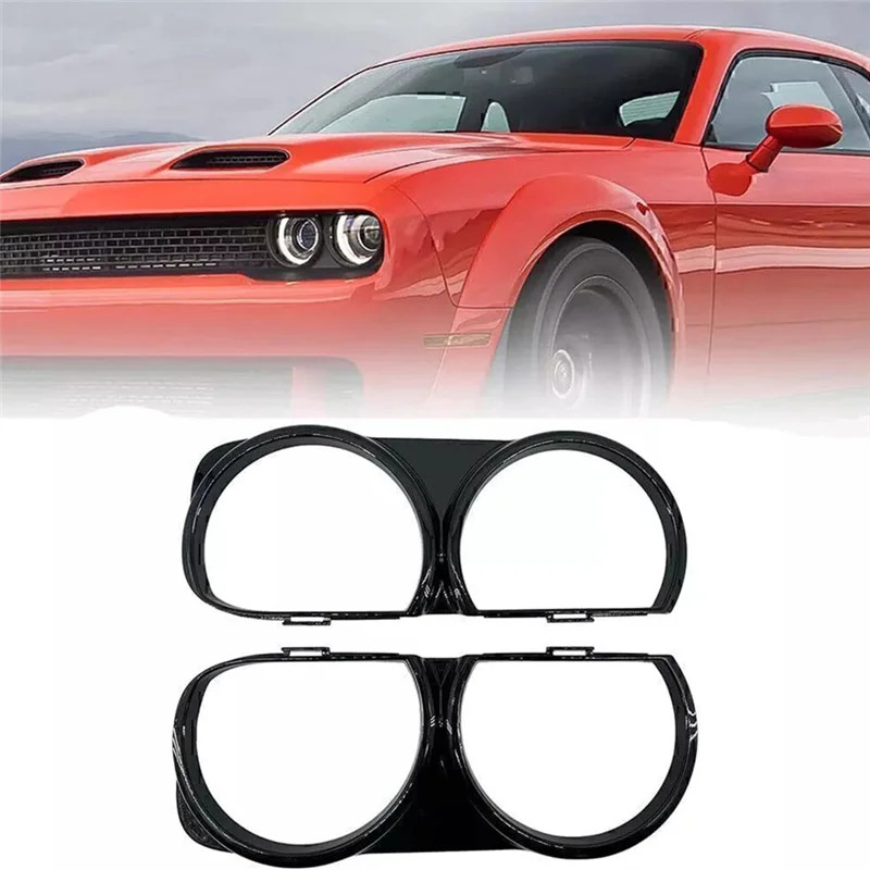 

Strict 1Pair Front Headlight Bezel Trim Frame Lamp Cover 68259052AB 68259053AB For Dodge Challenger 15-21 CH2510101 CH2511101