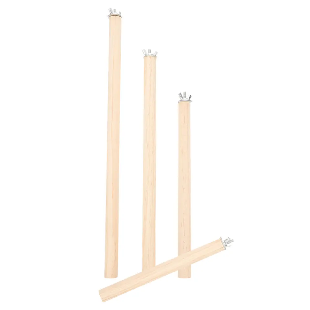 

4Pcs Bird Cage Perch Stick Natural Wood Grain Finish Secure Mounting Hardware Included Perch for Small Birds Comfort