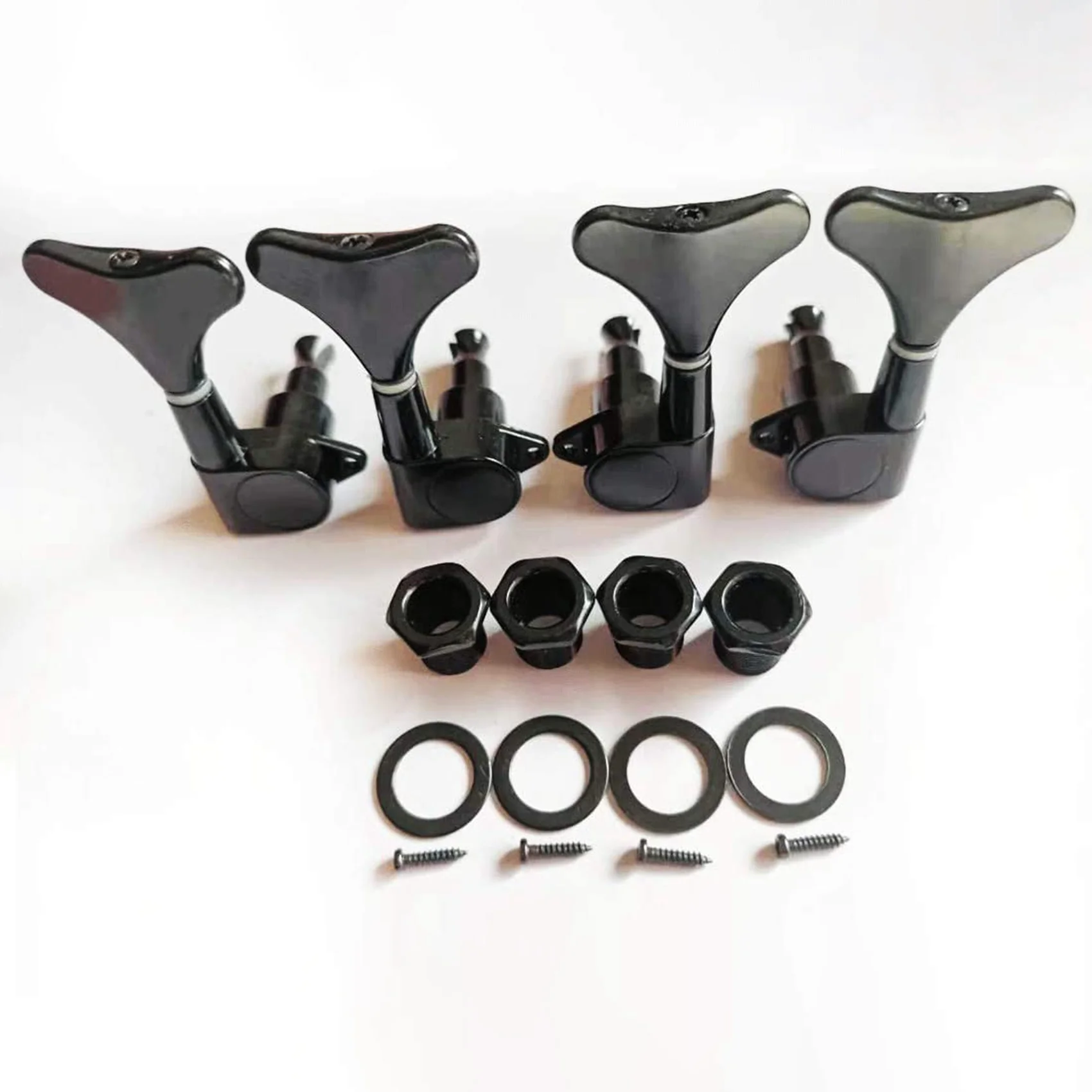 ABZZ-2+2 clavijas de afinación de bajo selladas llaves 2R2L afinadores de cabezal de máquina para bajo de precisión y bajo de Jazz, negro