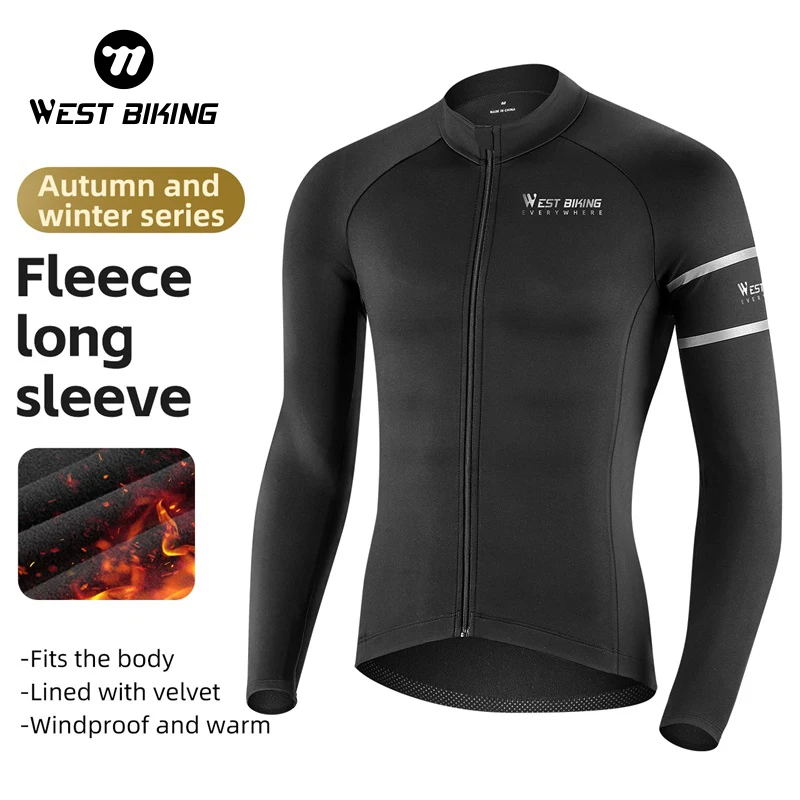 

WEST BIKING Winter Thermal Fleece Cycling Jersey Set Warm MTB Bike Wear Bicycle Clothing Cycling Set Ropa ciclismo invierno