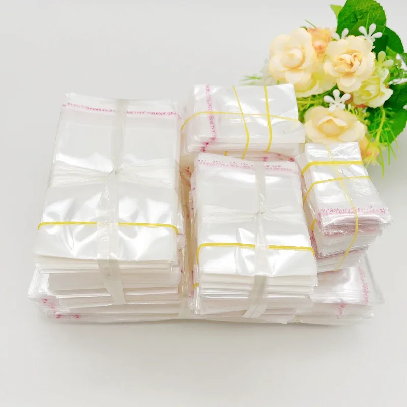 10000pcs Clear Gift Plastic Bag Poly Cellophane Plastic Bags for Candy Gifts Self Adhesive Seal Opp Bags Transparent Storage Bag