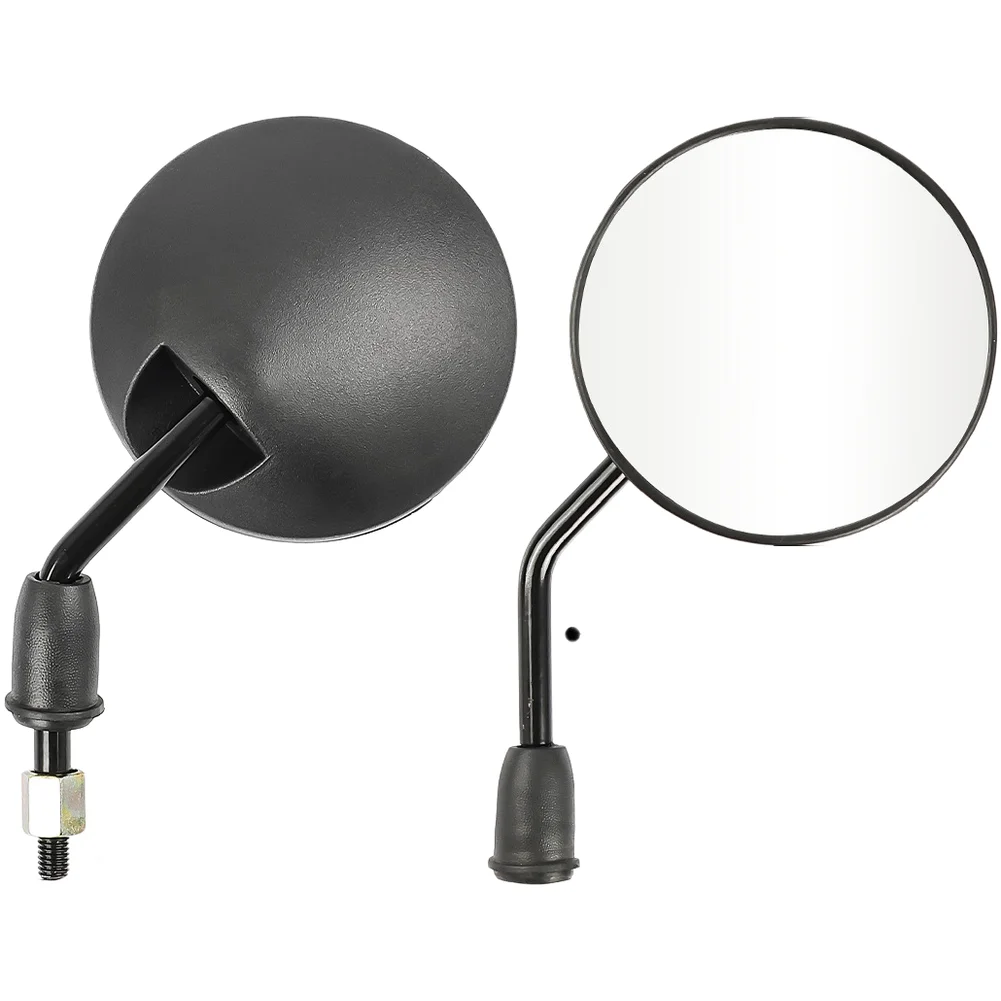 3 Pair ABS Plastic Short Post 8MM Convex Flat Rearview Mirror For E-bike Electric Bicycle Accessories