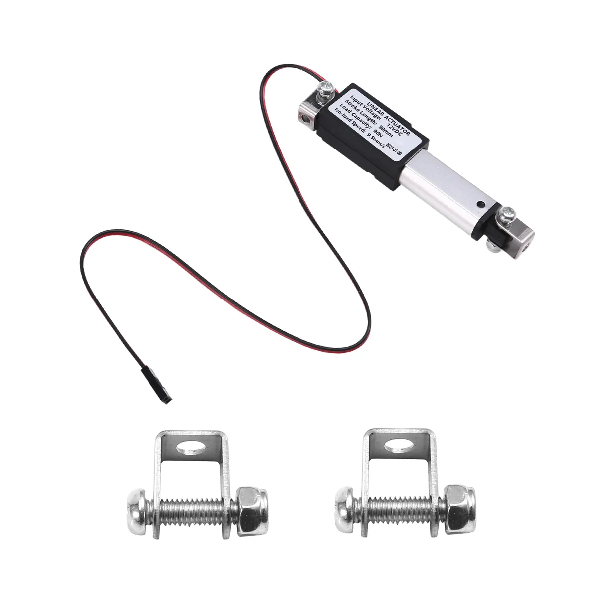 X55A-Micro-Type Lineaire Actuator, 1In Slag, 90N/20.3lb, Snelheid 9.5mm/S Mini Elektrische Waterdichte Actuator Motor Lineaire Actuator