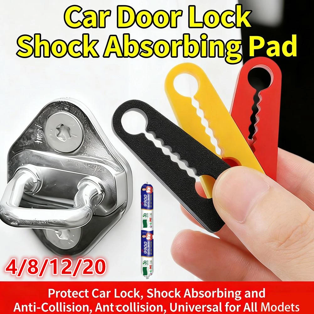 Universal Car Door Lock Damper Buffer Pad Soundproof Elastic Silicone Seals Auto Door Closing Shock Absorber Gasket Accessories