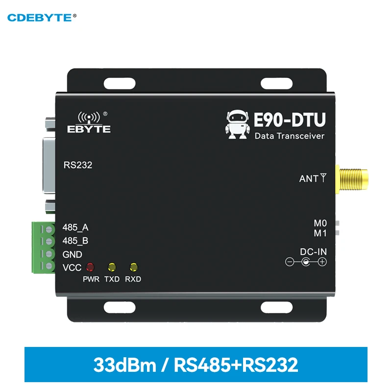 

Wireless Digital Radio RS232/RS485 433MHz LoRa Automatic Relay CDEBYTE E90-DTU(400SL33) Modbus Protocol 16KM Transmitter