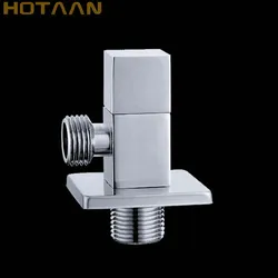 Solid Brass Made Chrome Color Black Color Triangle valve bathroom accessory 1/2*1/2 Suqare Toilet Angle Valve