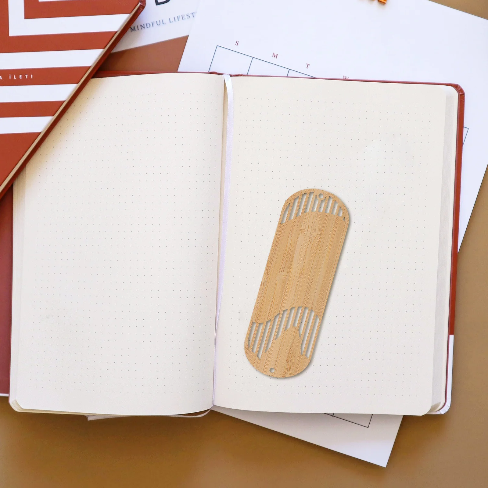 

4 Pcs Bookmarks Bamboo Decorative Craft Hollow Out Bookmarke for Reading Men Creative Markers