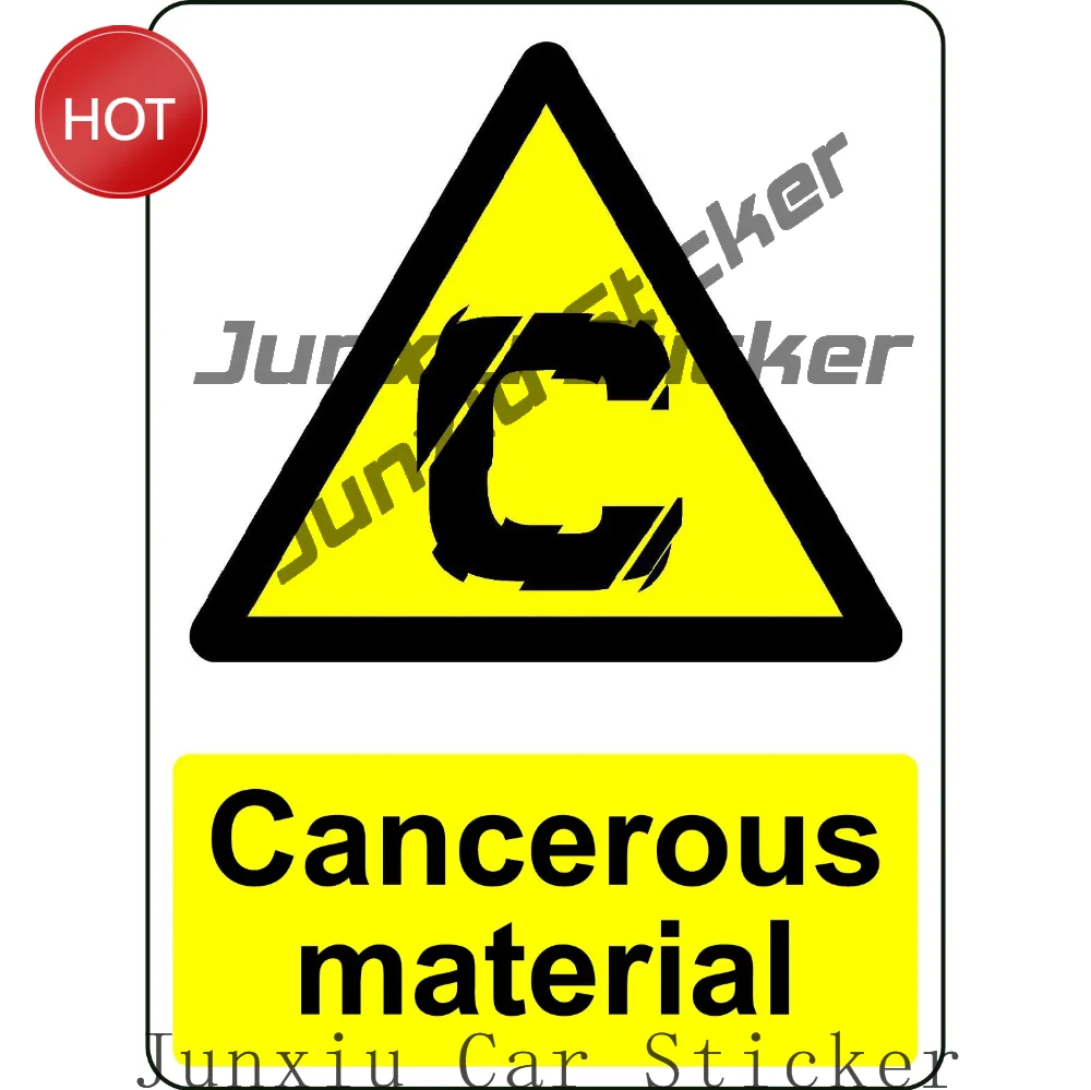 Warning Cancerous Material PVC Sticker For Storage Area Doors And Equipment Enclosures Workplace Hazard Awareness Decal