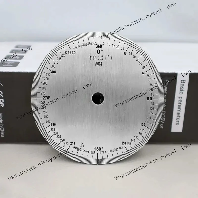 2pcs Dial stainless steel Angle dial 360 degree protractor round accessories 90x8x2mm