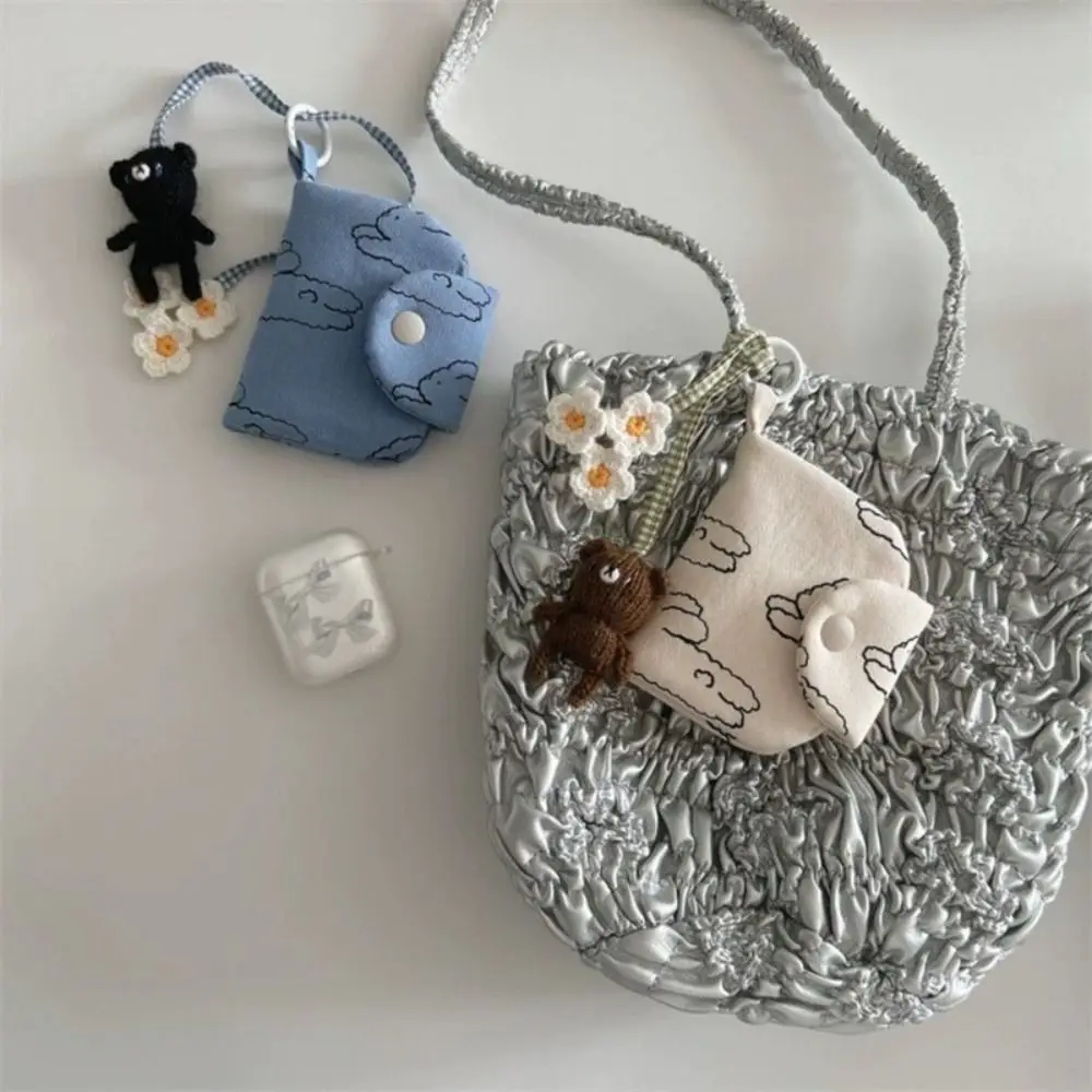 New Cute Student Coin Purse Fashion Portable Wallet Card Holder Canvas Package Pendant Small Storage Bag