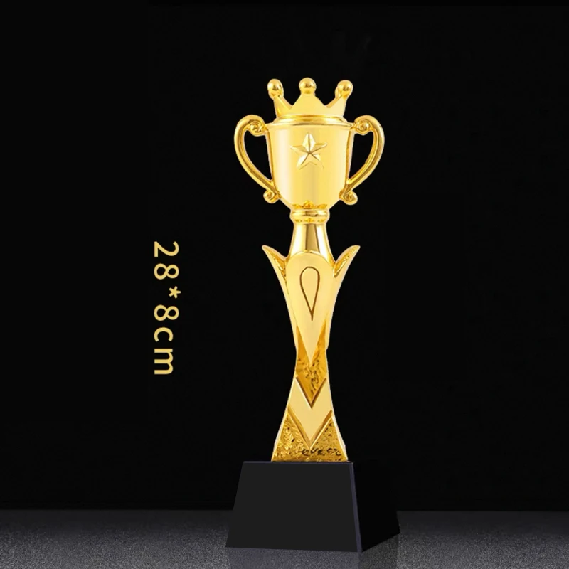 Customized Golden Tripod Resin Trophy, Annual Meeting Souvenir, Sports Competition Employee Company Awards, Home Decoration, 1Pc