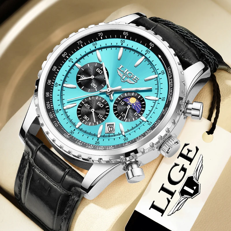 Relogio Masculino LUIK Nieuw herenhorloge met volledig stalen waterdicht lichtgevend quartz horloge voor heren Mode militaire datum chronograaf