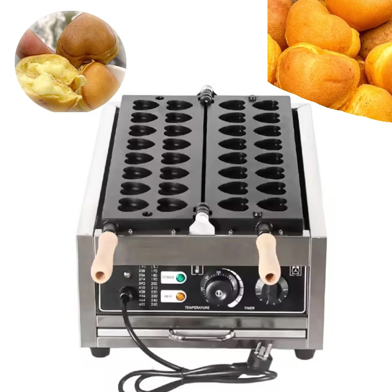 Commercial Mini Pancakes Machine 16 Holes Heart Shaped Mini Dutch Pancake Waffle Makers 3000W Poffertjes Grill Machine