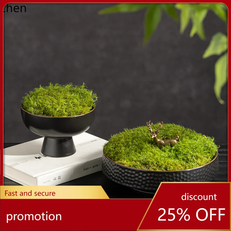 

YFY New Chinese Style Micro Landscape Eternal Moss Artificial Plant Model House High-End Feel
