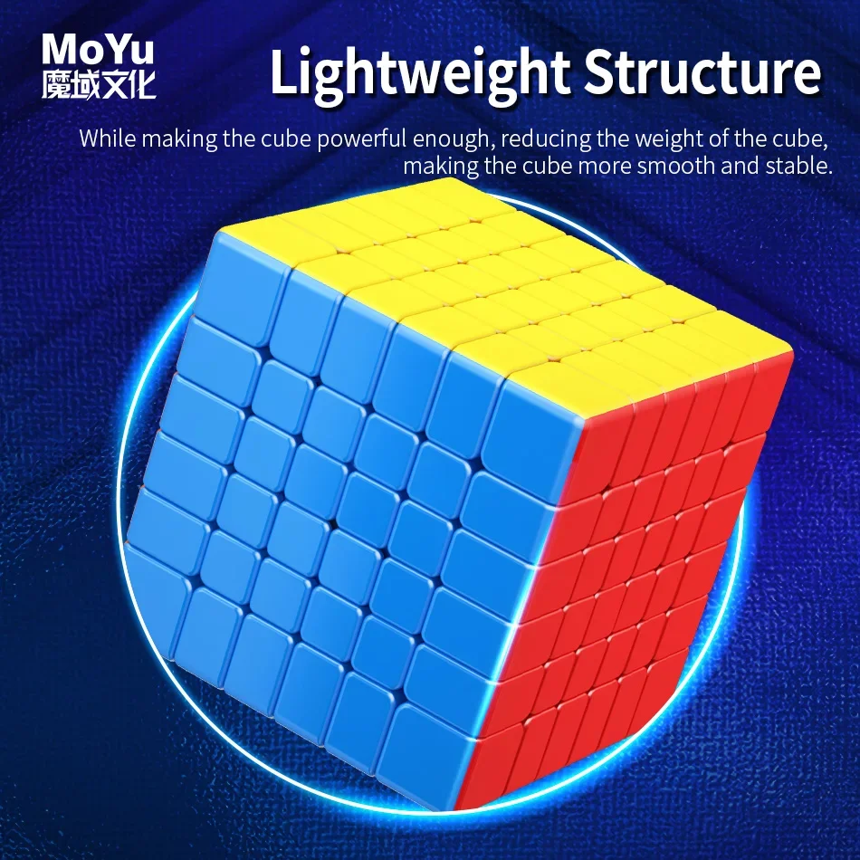 MOYU Meilong 6x6 V2 Magnetyczna magiczna kostka prędkości Bez naklejek Profesjonalny Meilong 6M Fidget Toys Cubo Magico Puzzle