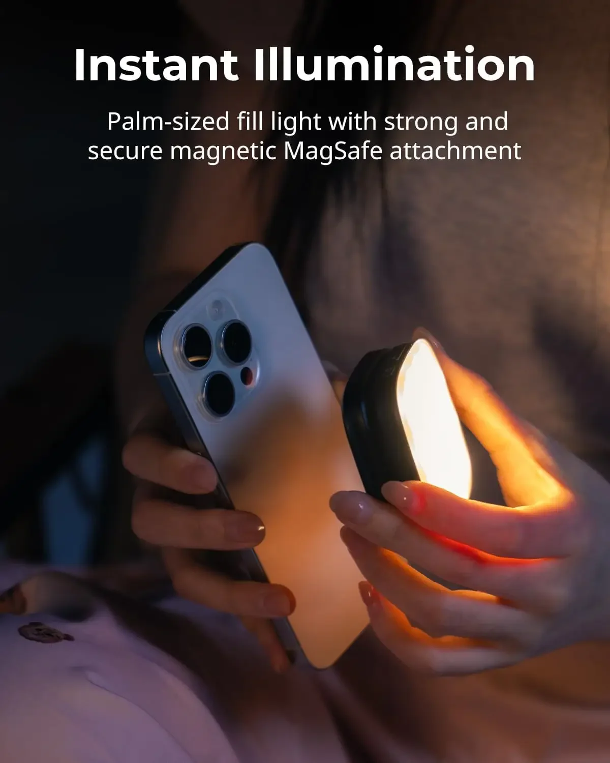 2026 SmallRig Magnetic Selfie Light for IPhone, Phone Light With a Mirror, Instant Attachment for MagSafe, for Selfies, Video