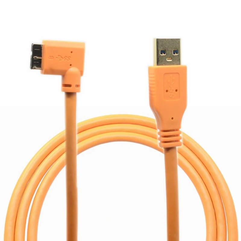 Micro B USB 3.0 Cable USB Digital Camera Micro-B Elbow Angled 3M/ 5M/ 8M/ 10M Canon 5d4 1DX2 5DS 5DSR Nikon D5 D800 D810A/E D850