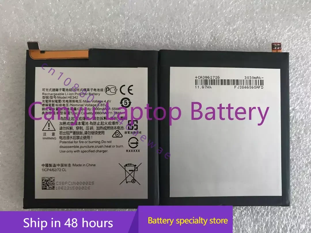 100% New  HE342 3000mAh Battery HE 342 For Nokia X6 / 5.1 Plus / 6.1 Plus 2018 TA-1099 X5 TA-1109