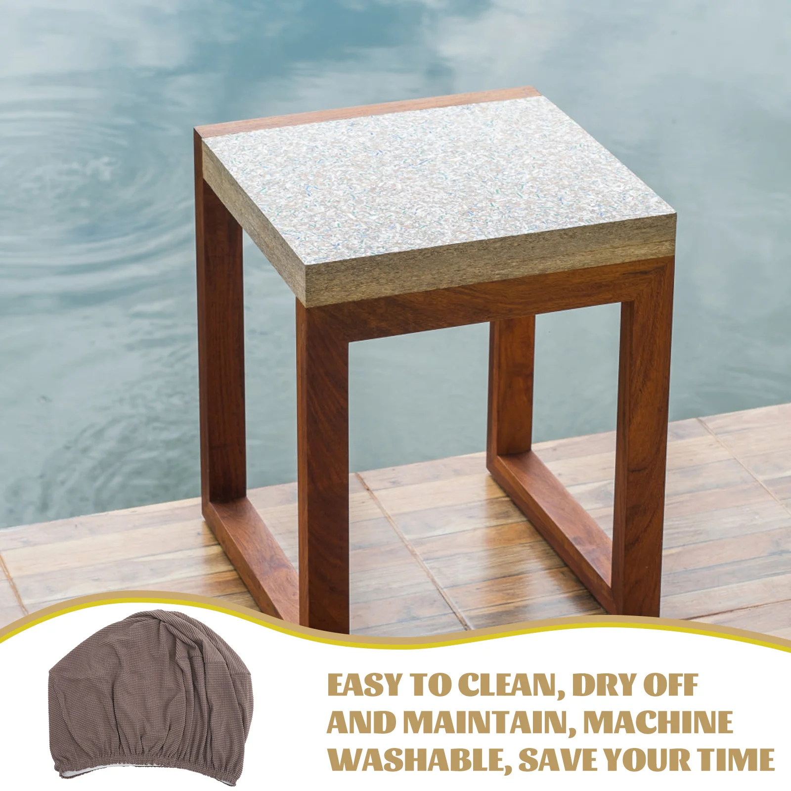 

Seat Replacement Elastic Square Footrest Machine Washable Removable Stretchable Chair Protector Cube Seat Cushion Cover For Low