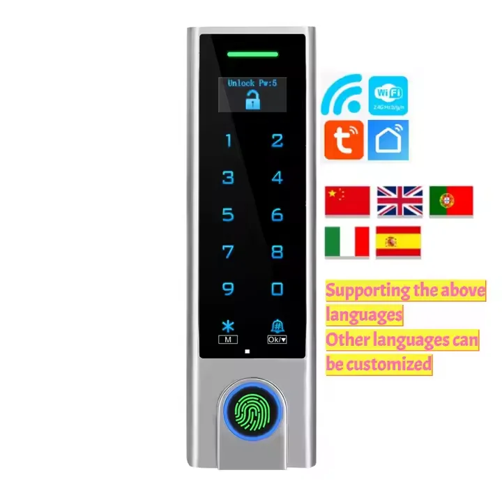 

High Quality Wholesale Price Metal Case Tuya WIFI OLED Display Access Control Smart Touch Keypad Card Readers RFID