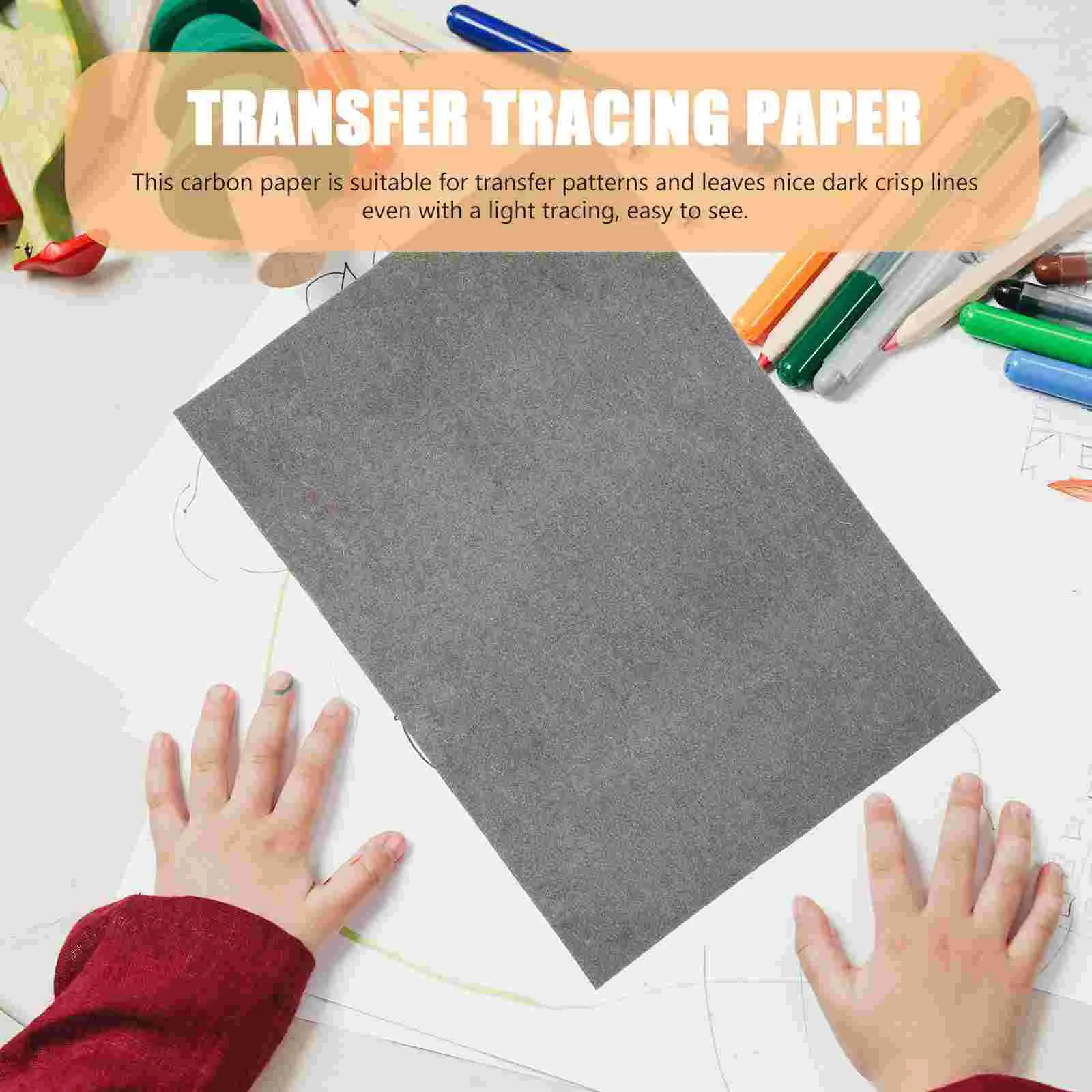 100 Sheets Graphite Carbon Transfer Paper Black Copy Base Tracing Artist Drawing Portable Safe Non Polluting Pattern