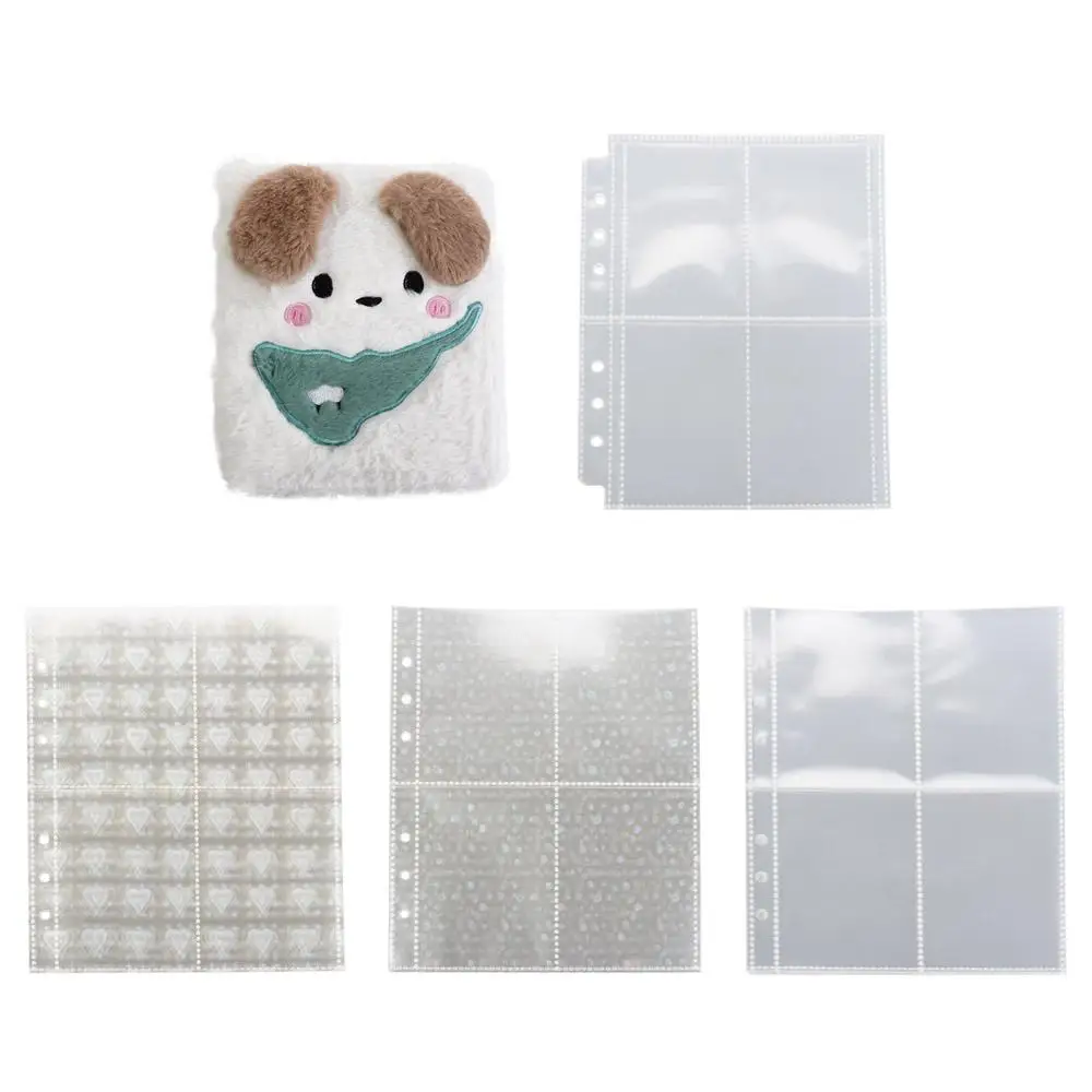 Porte-cartes photo en peluche de dessin animé, porte-cartes photo, album photo idole, inner liberty Binder, palissade Kpop, a6, chien a6, 10 pièces