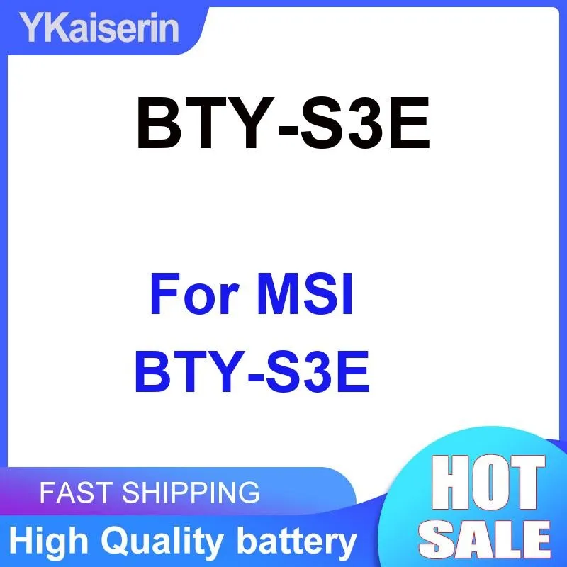 

Premium Replacement Laptop Battery 4715Mah For Msi Bty-S3E