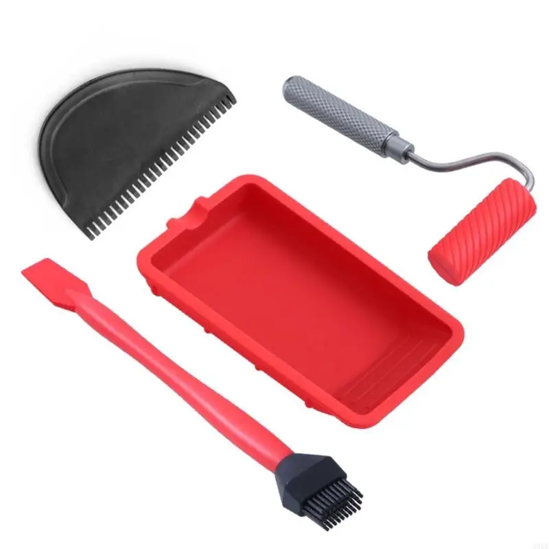 conjunto rodillos adhesivos elaboración A0ke incluye bandeja para aplicación sin problemas