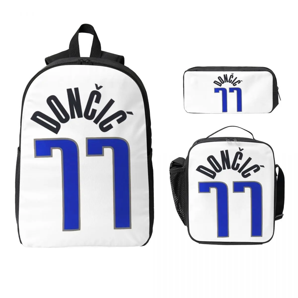

Luka Doncic Backpack Student BookBag School Bag Computer Shoulder Bags 3ps Insulated Lunch Bag Pencil Case