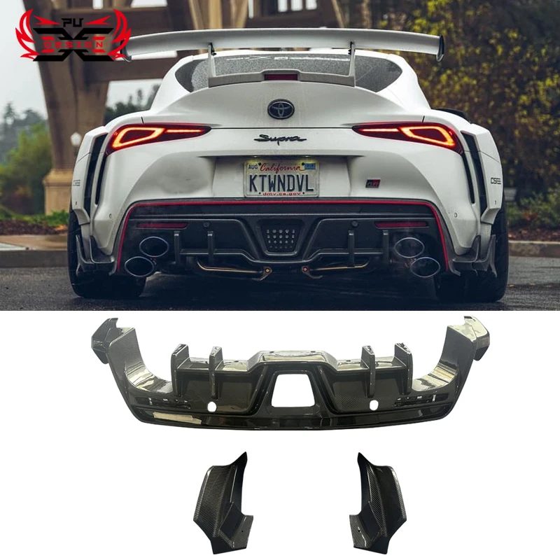 

Внешние детали, задний диффузор в стиле Toms из углеродного волокна для Toyota Gr Supra A90 A91 Mkv, сменный диффузор для губ, комплект кузова