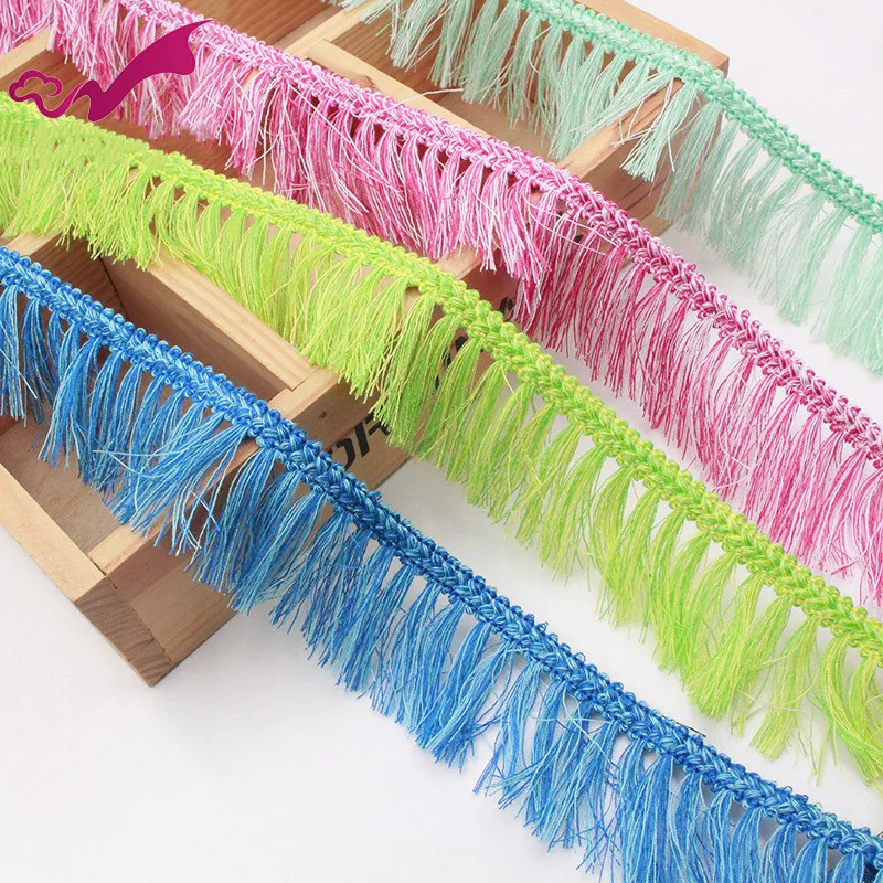 5Yards/Lot 4CM Long Tassel Fringe Trim Lace Ribbon Tassels For Curtains Dresses Fringes For Sewing Trimmings Accessories Crafts