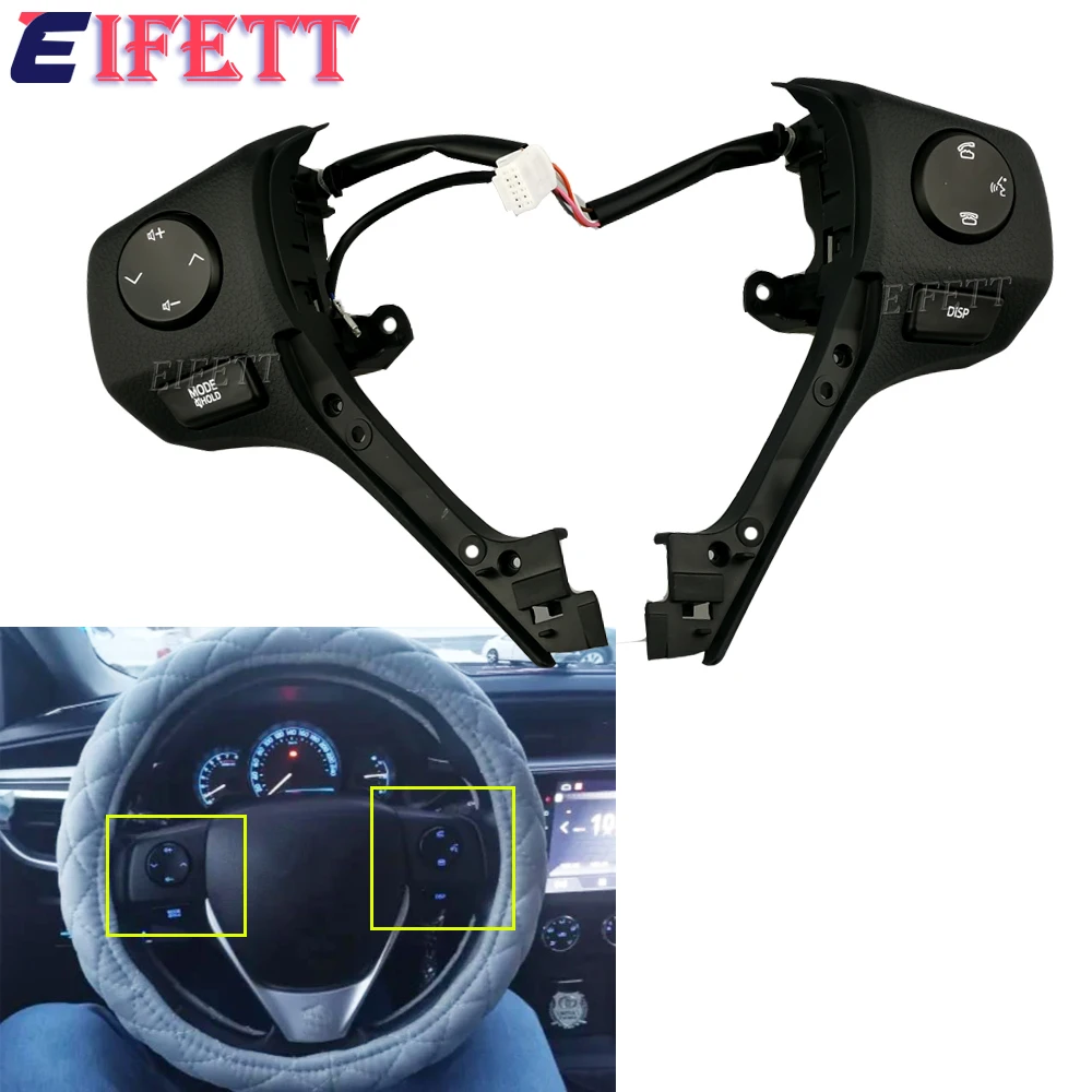 84250-02560 Buttons Bluetooth Phone Steering Wheel Audio Control Button For TOYOTA Corolla RAV4 2014 2015 Car Styling