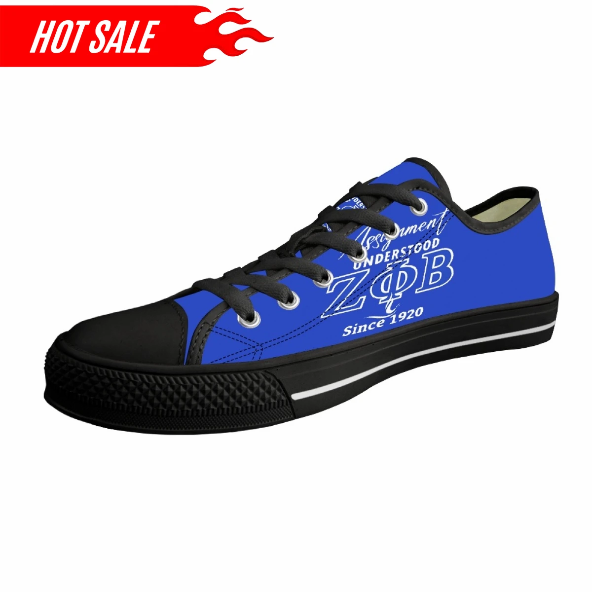 Klasyczne niskie buty płócienne dla kobiet Outdoor Casual Flat Shoes Hot Zeta Phi Beta Sorority 1920 Custom Fashion Comfort Sneakers