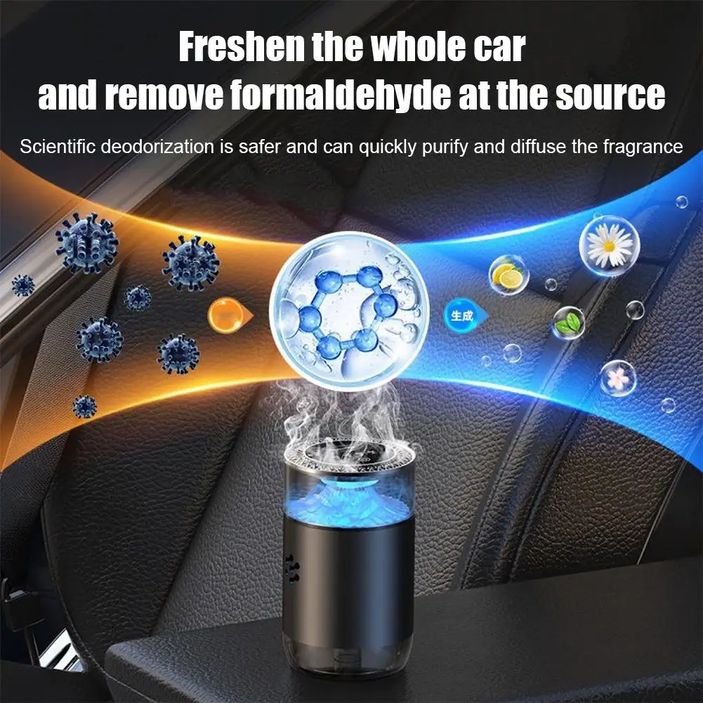 Car Air Freshener Ultrasonic Atomizer Long-lasting Natural Auto Fragrance Diffuser New Smell Experience Car Deodorization ﻿