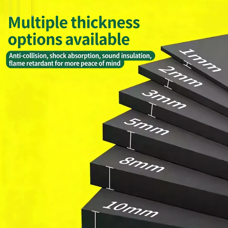 Hoja de espuma EVA, tablero de forro de almohadilla de esponja blanco y negro de alta densidad, tablero de espuma anticolisión, a prueba de golpes y aislante acústico