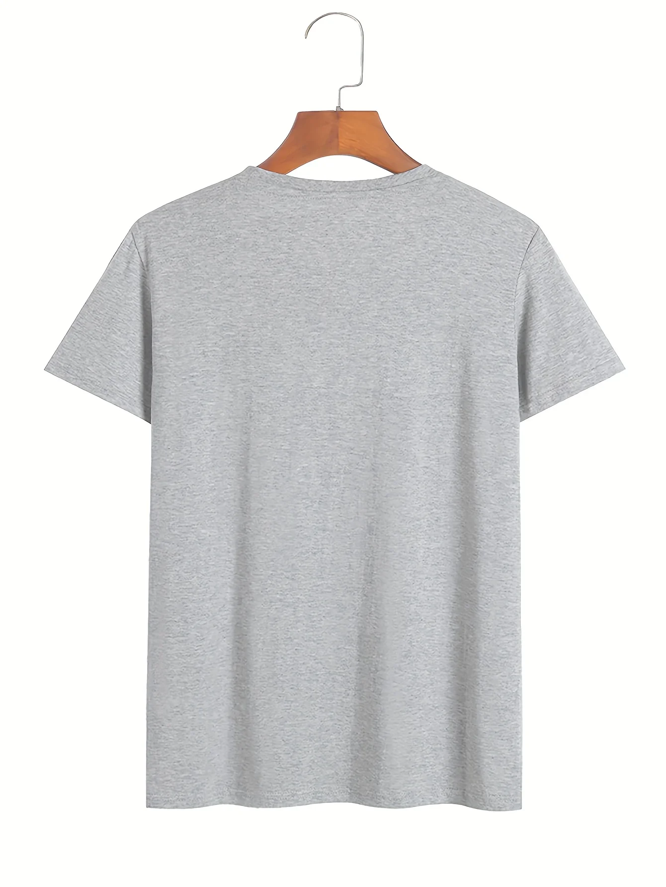 Summer 100% Pure Cotton Men's Fashionable Casual GOD FIRST Letter Pattern Printed Loose Round Neck Short Sleeved T-Shirt Top