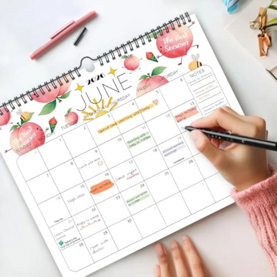 20252026 Настенный календарь 14,5 x 11,5 Календарь 2025 Идеальный ежемесячный календарь-планировщик для легкой организации