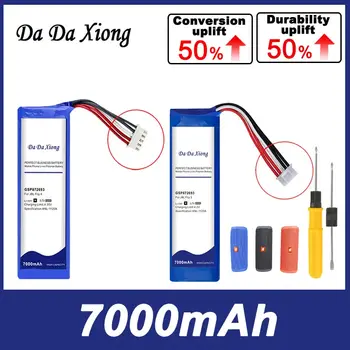 Baterie 7000 mAh pro JBL Flip 4, Flip4 3, Flip3, speciální edice, šedá, GSP872693, bezdrátový Bluetooth reproduktor 12 nejlepší prodej Baterie pro JBL Flip 3 - №1