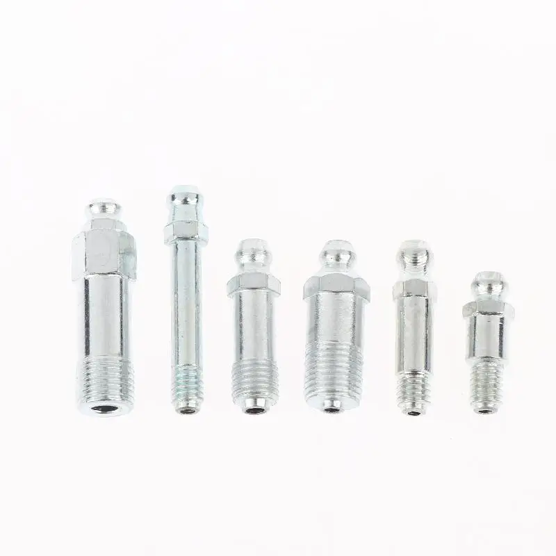 Lengthened Grease Nipple Special Zerk M6 M8 M10 Metric Head Connector Straight Type 5Pcs