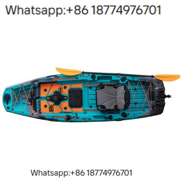 Caiaque Modular de Pesca com Pedal de 10 pés, Capacidade de 430lbs, Design em 2 Peças para Surf, Caiaque Motorizado com Hélice, Fácil de Armazenar